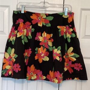 Floral Black Skirt by LOFT